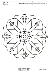 Mandala boyama sayfaları